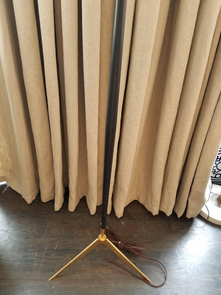 Vintage Italian Black or Brass Floor Lamp For Sale at 1stDibs