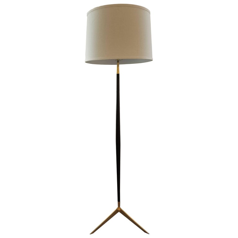 Vintage Italian Black or Brass Floor Lamp For Sale at 1stDibs