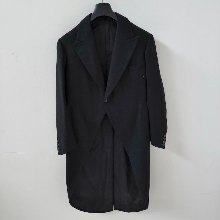 Vintage Italian black wool tailcoat (“smoking”) in vendita 7