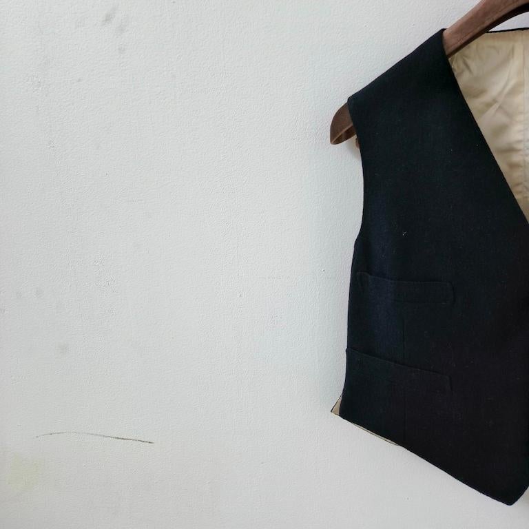 Vintage Italian black wool tailcoat (“smoking”) in vendita 1