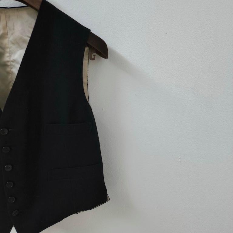Vintage Italian black wool tailcoat (“smoking”) in vendita 2