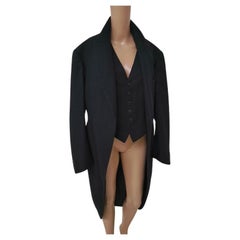 Vintage Italian black wool tailcoat (“smoking”)