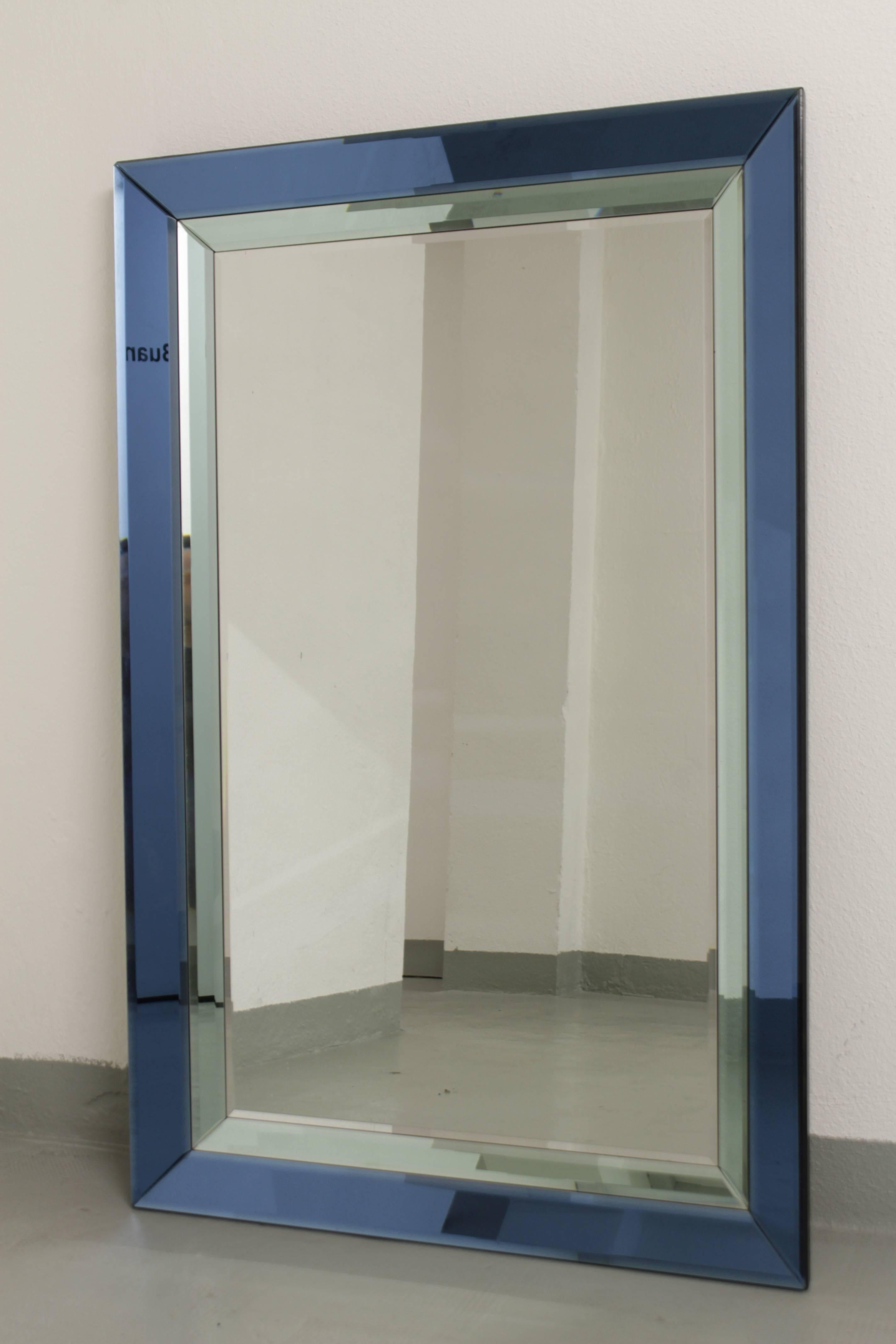 blue glass mirrors