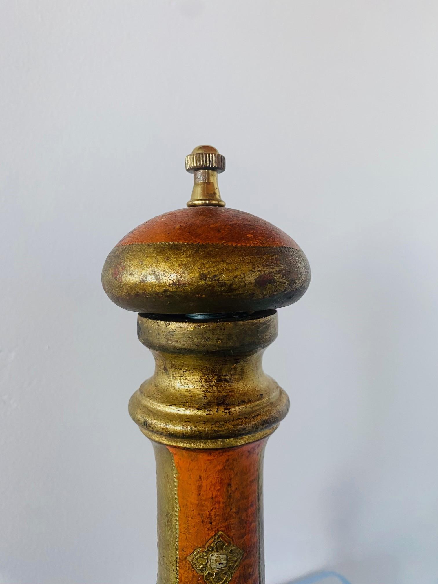 antique brass pepper mill