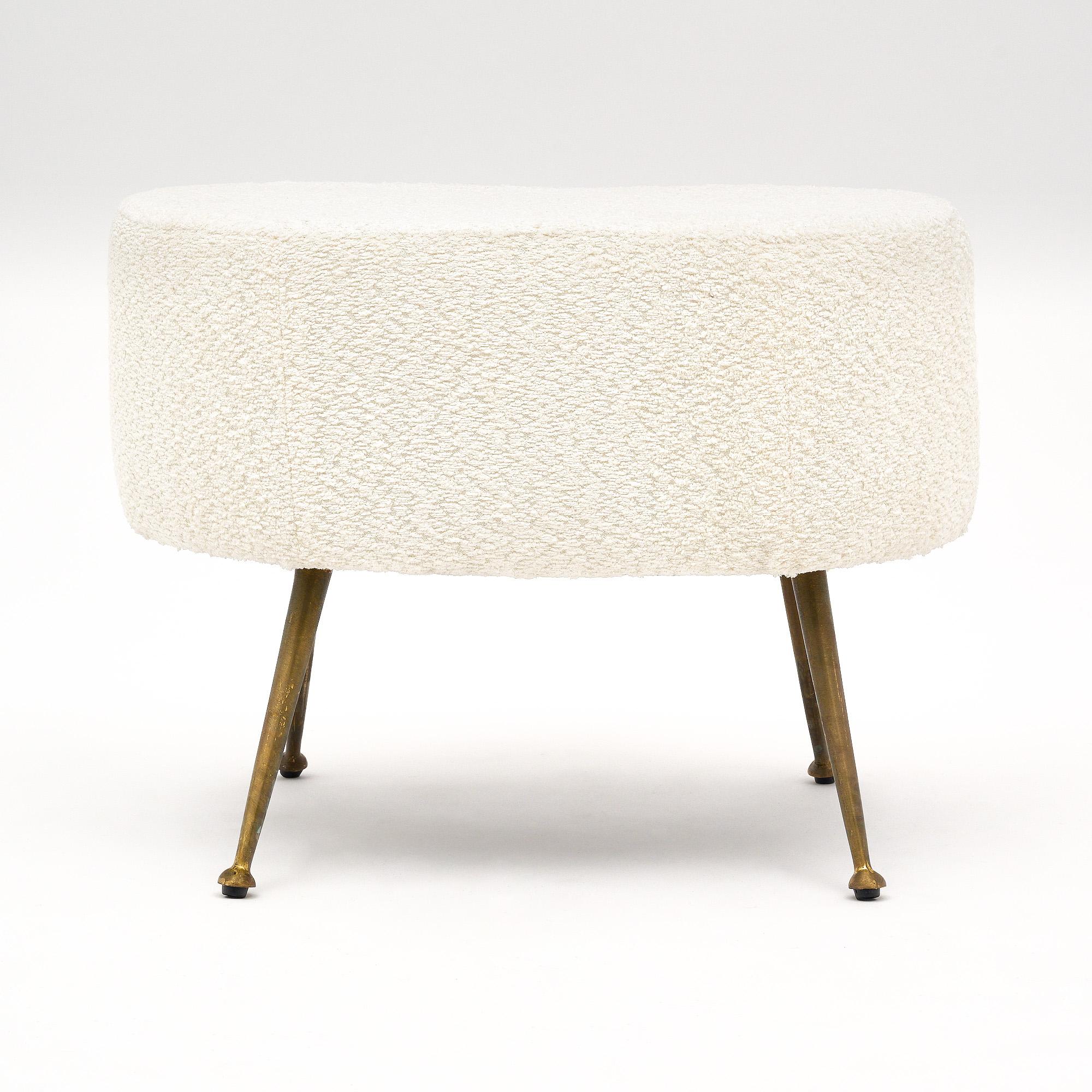 Late 20th Century Vintage Italian Boucle Stools For Sale