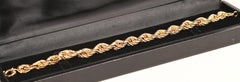 Vintage Italian Bracelet. 14 Karat Yellow Gold Intricate Rope Bracelet