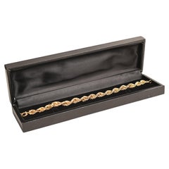 Vintage Italian Bracelet. 14 Karat Yellow Gold Intricate Rope Bracelet