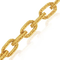Vintage Italian Braided Link 18K Yellow Gold Bracelet