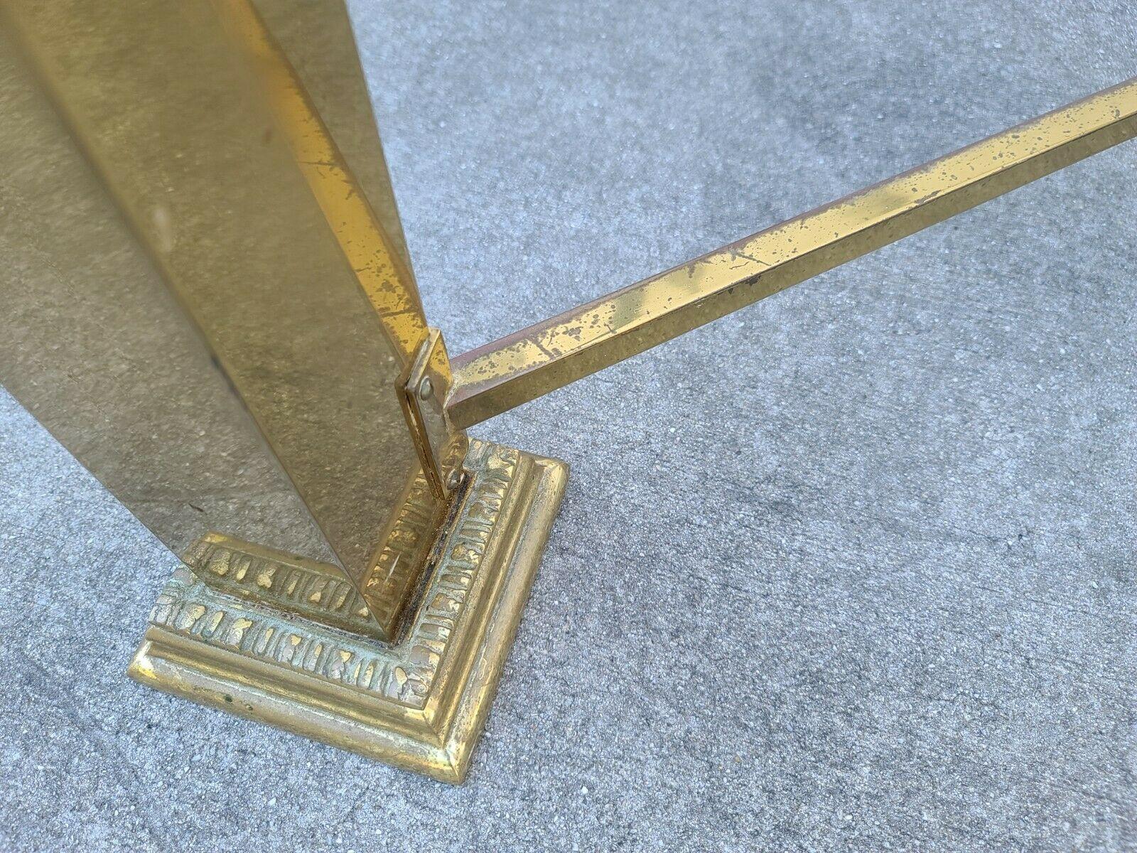 Vintage Italian Brass 4 Column Dining Game Table Base For Sale 6