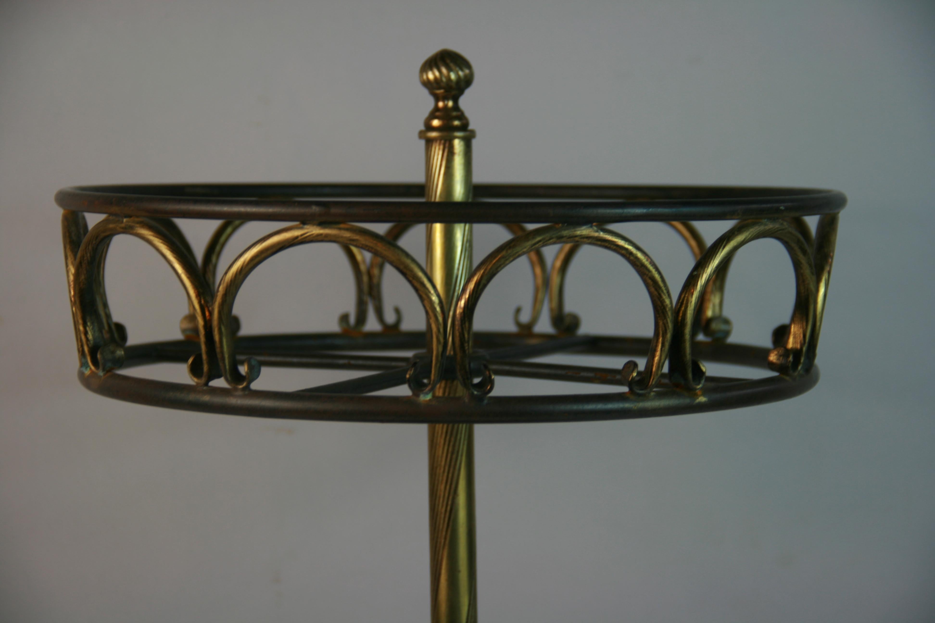 Vintage Italian Brass and Iron  Umbrella /Stick Stand 1960's For Sale 3