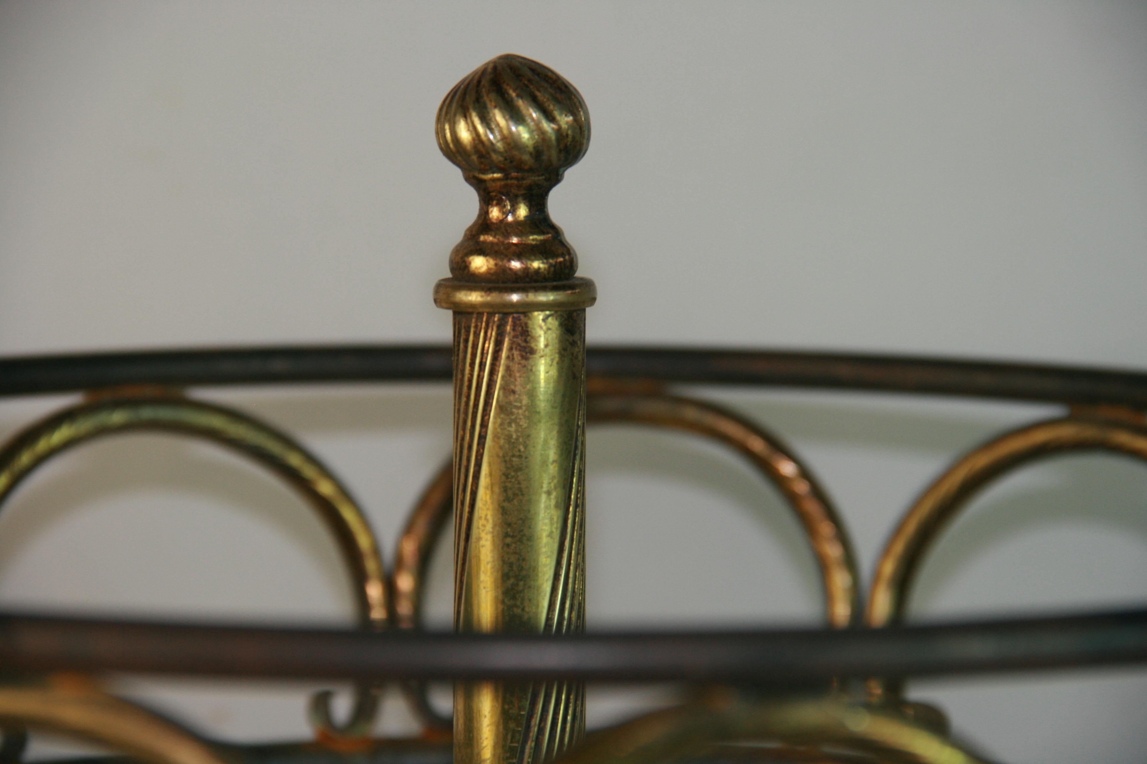 Vintage Italian Brass and Iron  Umbrella /Stick Stand 1960's For Sale 5
