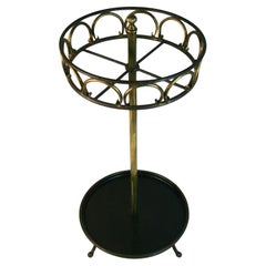 Latón y hierro italiano vintage  Paraguas / Soporte para palos Años 60