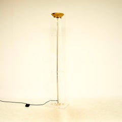 Vintage Italian Brass and Lucite Floor Lamp