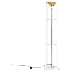 Vintage Italian Brass and Lucite Floor Lamp