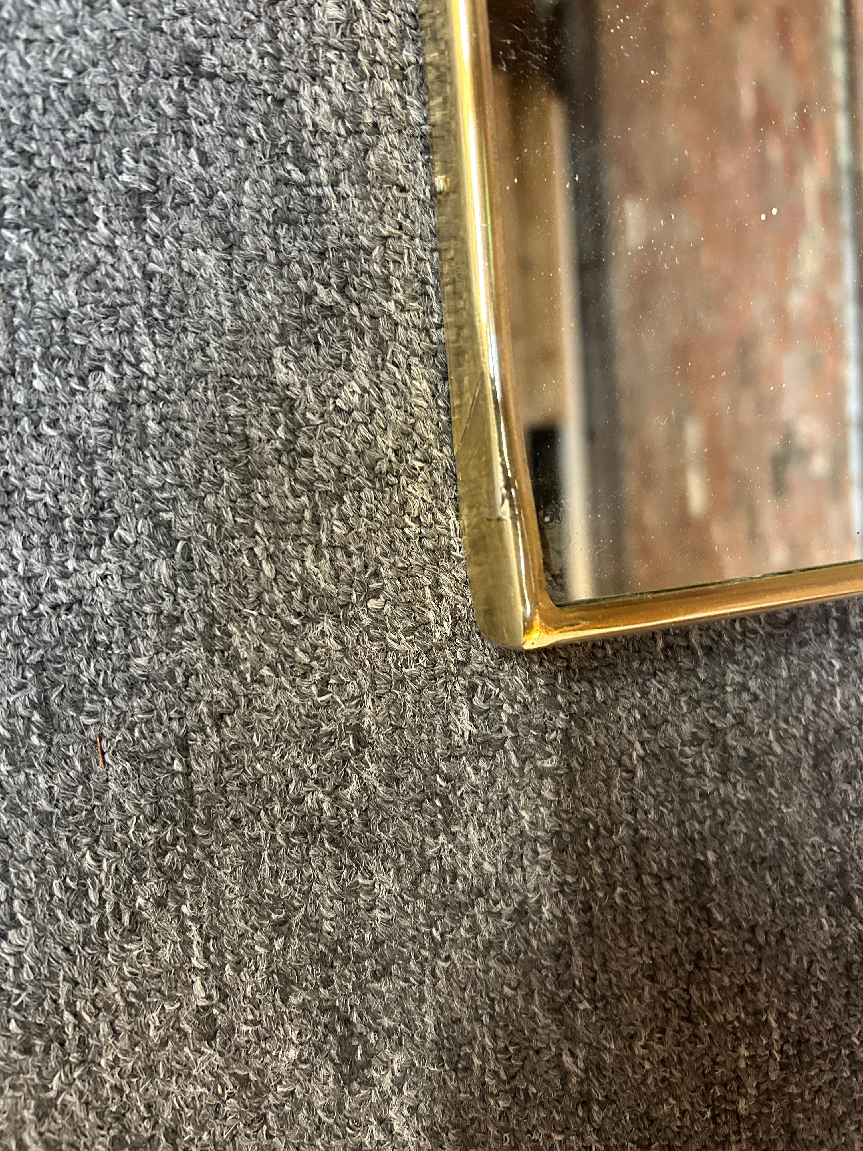 Miroir mural festonné arqué en laiton italien d'après Gio Ponti en vente 10