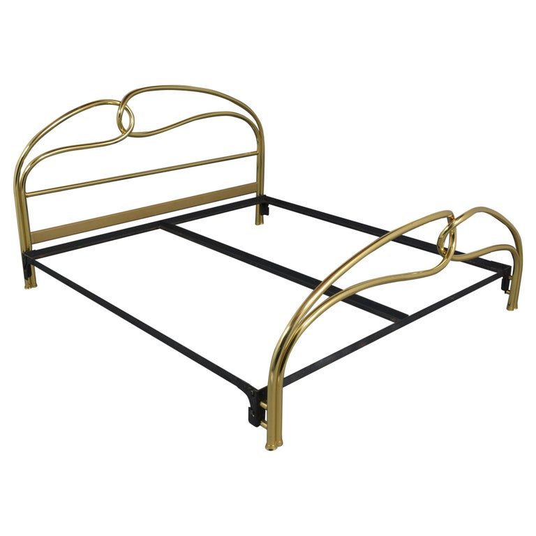 Brass Art Deco King Size Bed Frame at 1stDibs