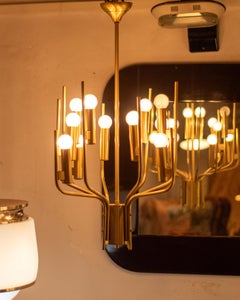 Lustre moderne du milieu du siècle dernier, Oscar Torlasco pour Stilkronen, Italie, années 1960