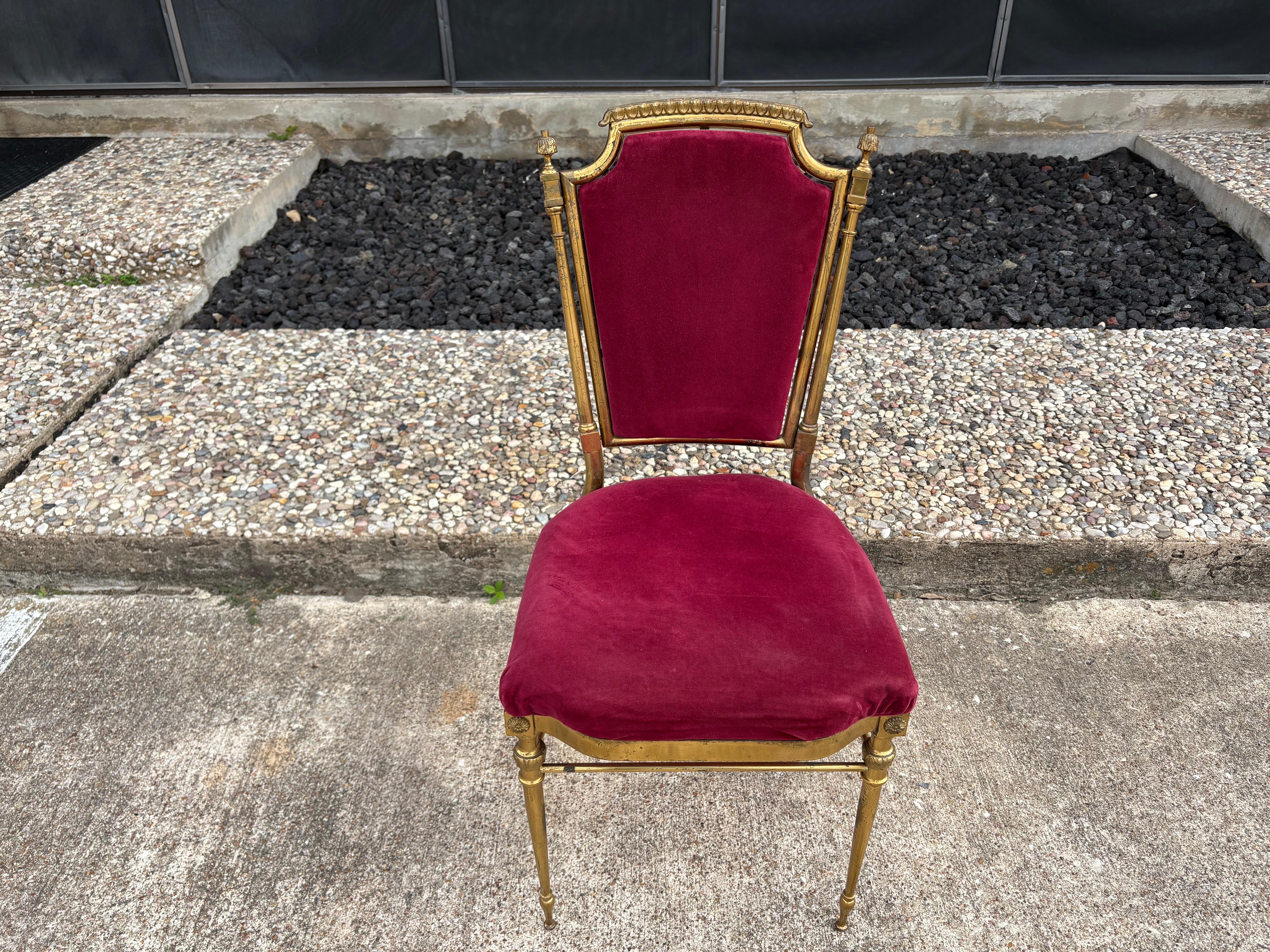 Vintage Italienisch Messing Chiavari Stuhl im Angebot 6