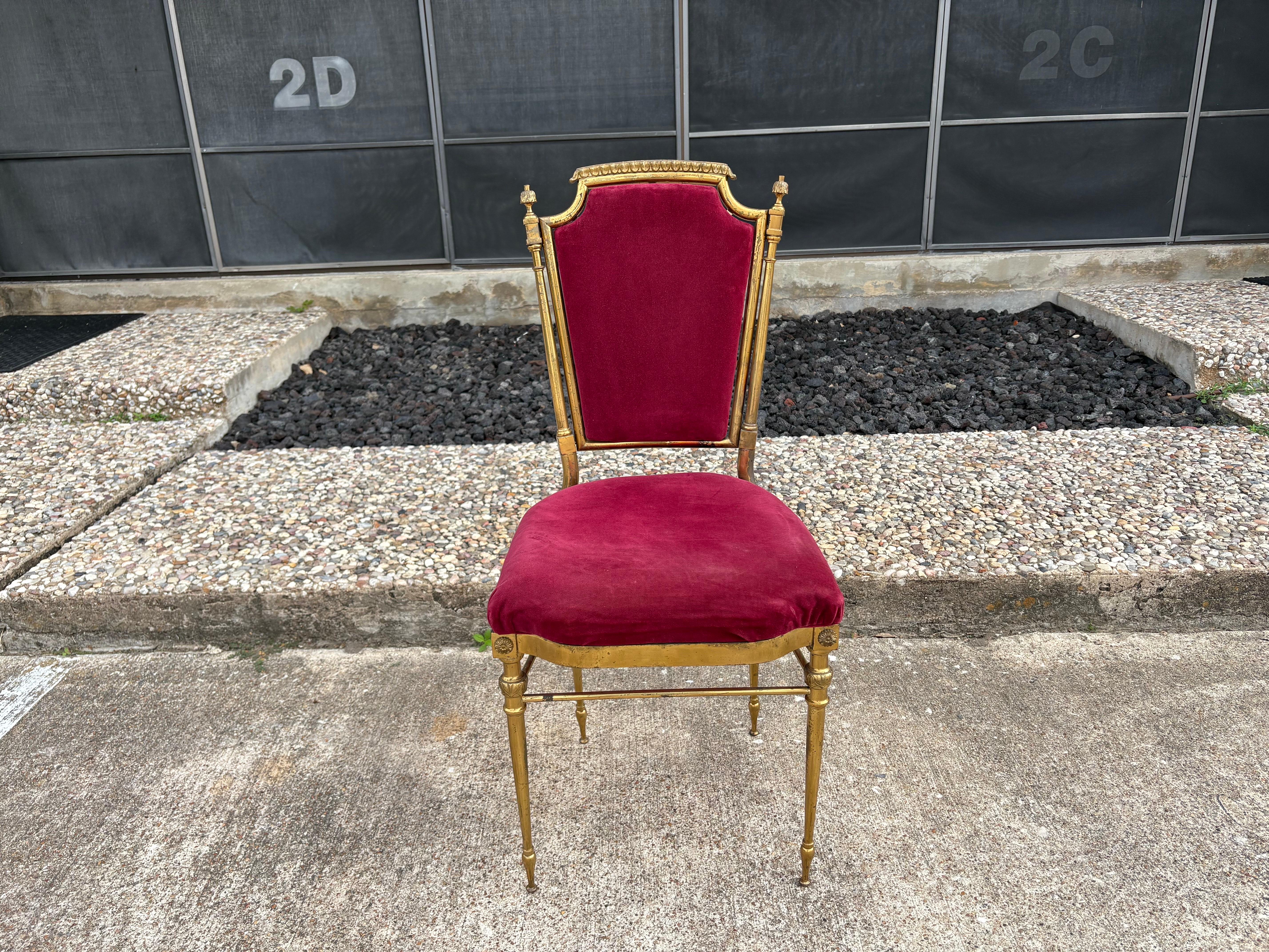 Vintage Italienisch Messing Chiavari Stuhl im Angebot 7