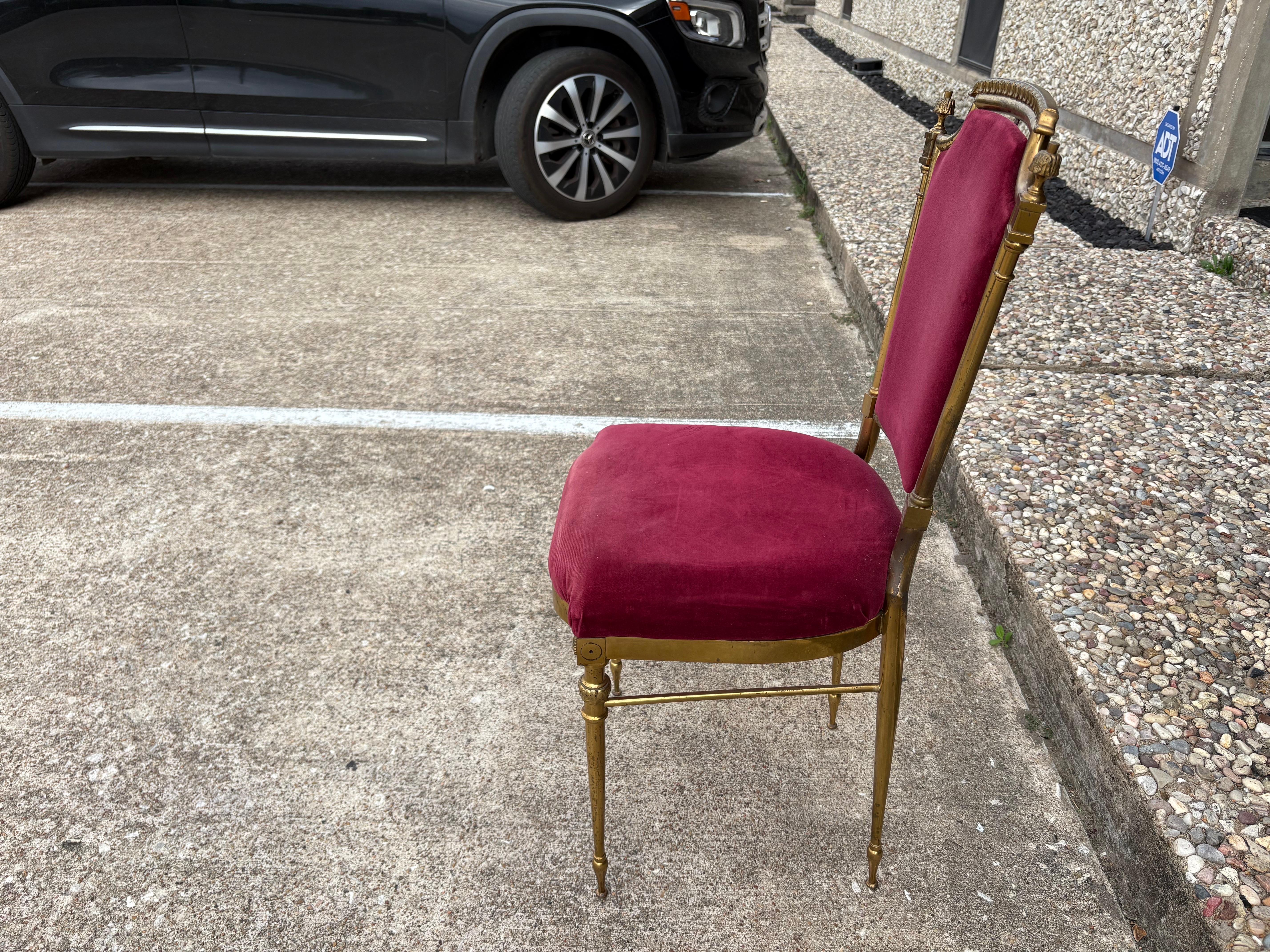 Vintage Italienisch Messing Chiavari Stuhl im Angebot 2