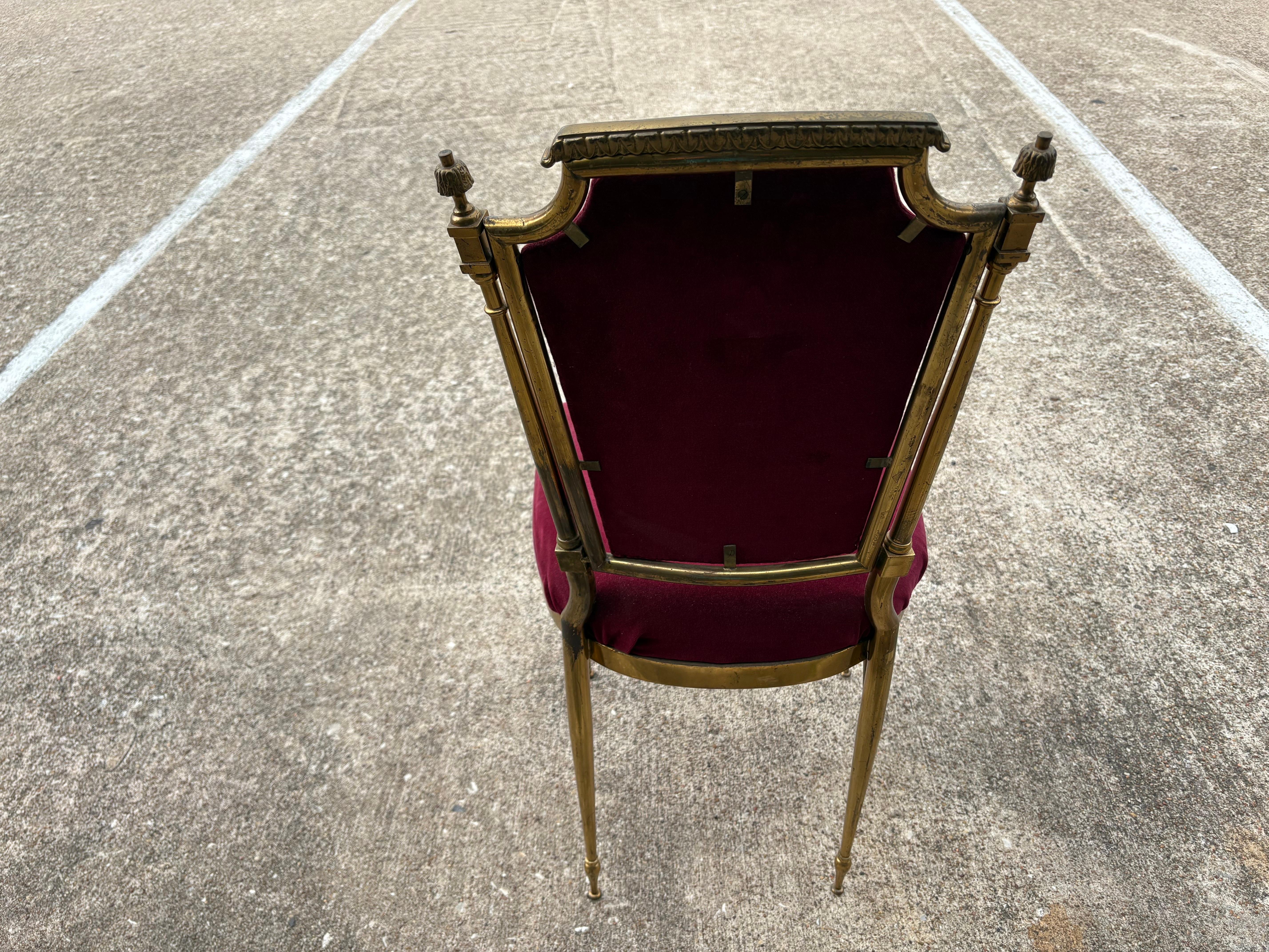 Vintage Italienisch Messing Chiavari Stuhl im Angebot 4