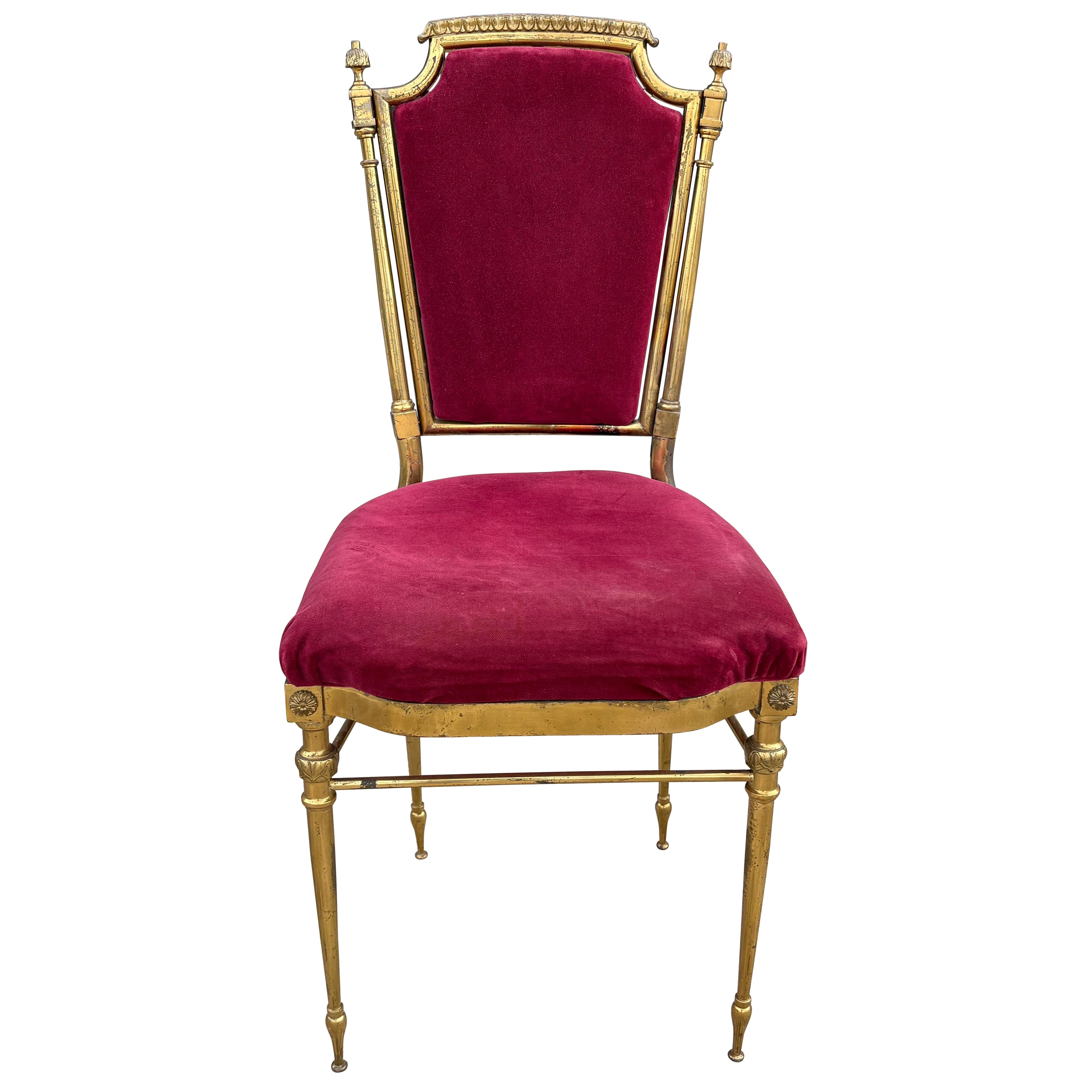 Vintage Italienisch Messing Chiavari Stuhl im Angebot