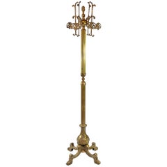 Vintage Italian Brass Coat Rack or Stand