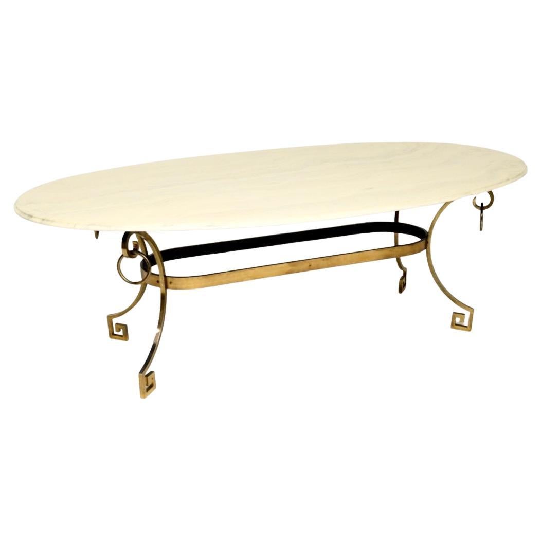 Table de salle à manger italienne en laiton en vente