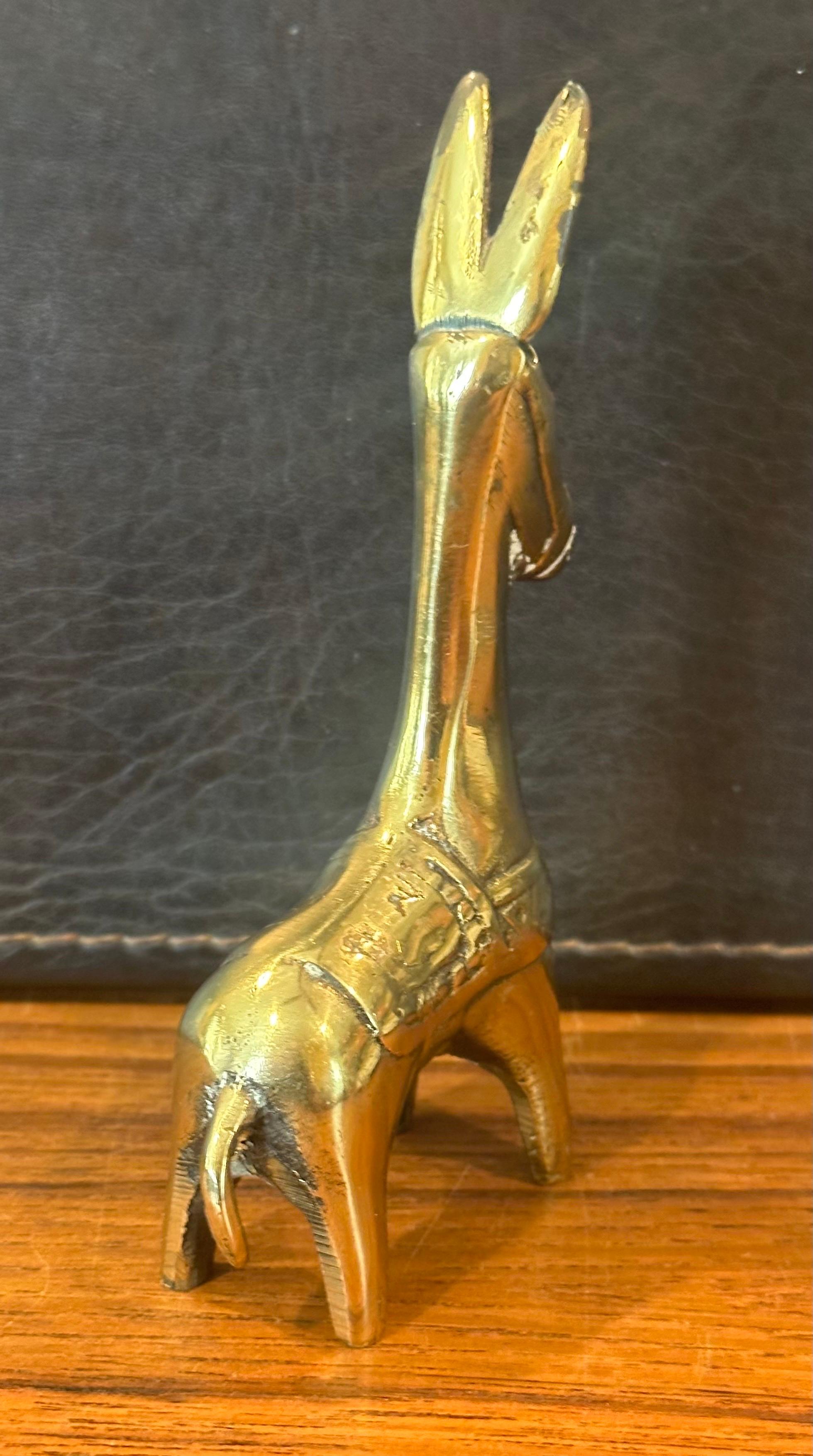 Vintage Italian Brass Donkey / Burro Paperweight or Sculpture 2