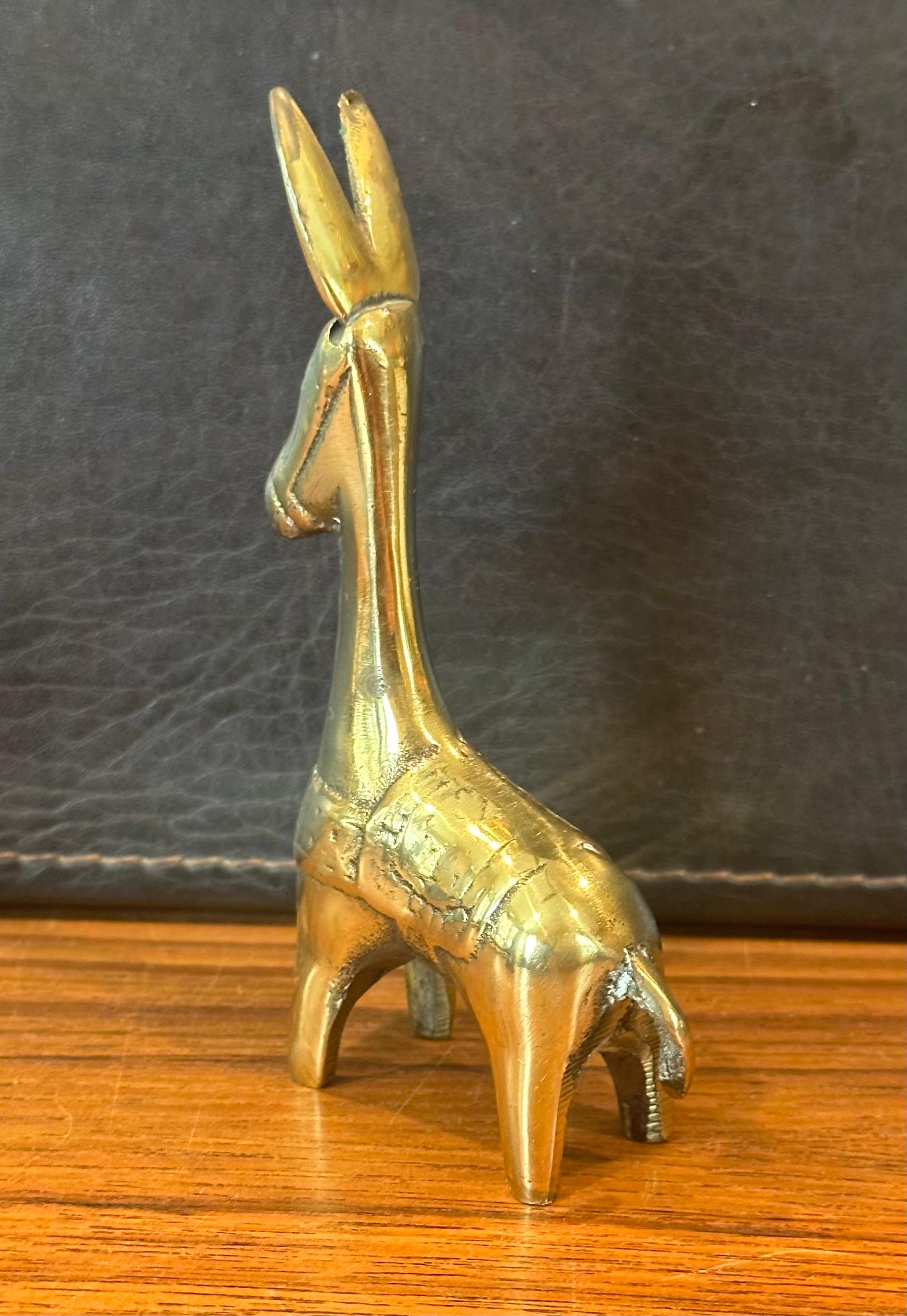 Vintage Italian Brass Donkey / Burro Paperweight or Sculpture 3