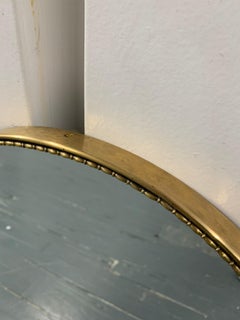 Vintage Italian Brass Frame Wall Mirror, circa 1950s