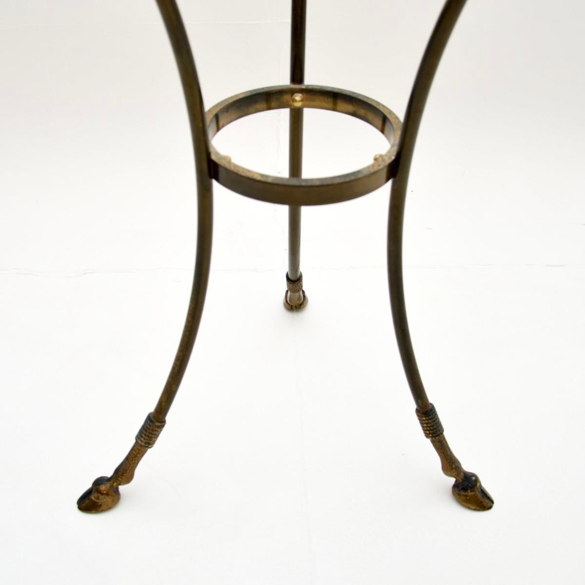 Mesa auxiliar Gueridón de latón italiana vintage Latón