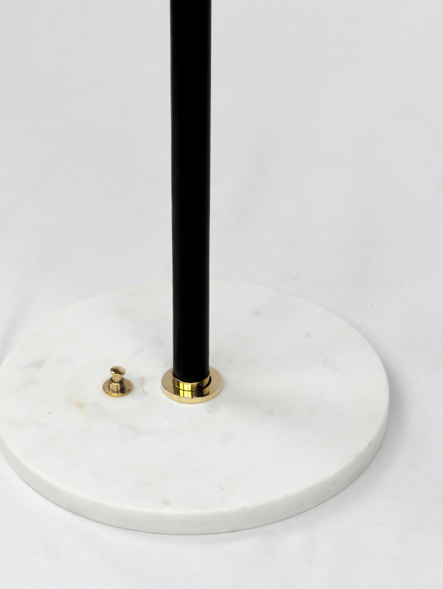 Vintage Italian Brass & Marble Floor Lamp, Black, 1950s  8