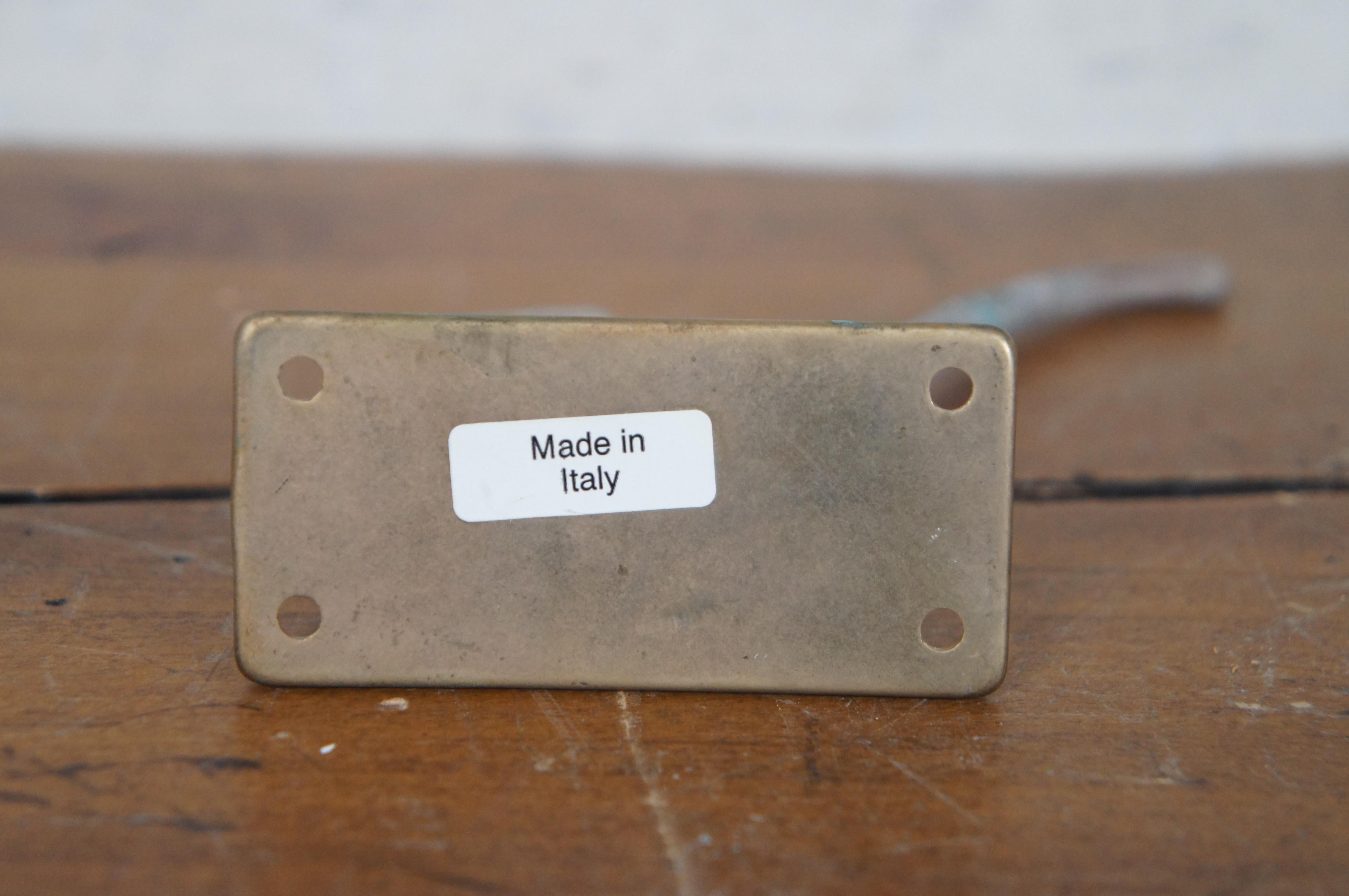 Italienischer drehbarer Vintage-Mantelhaken aus Messing mit 4 Zacken, Italien 5