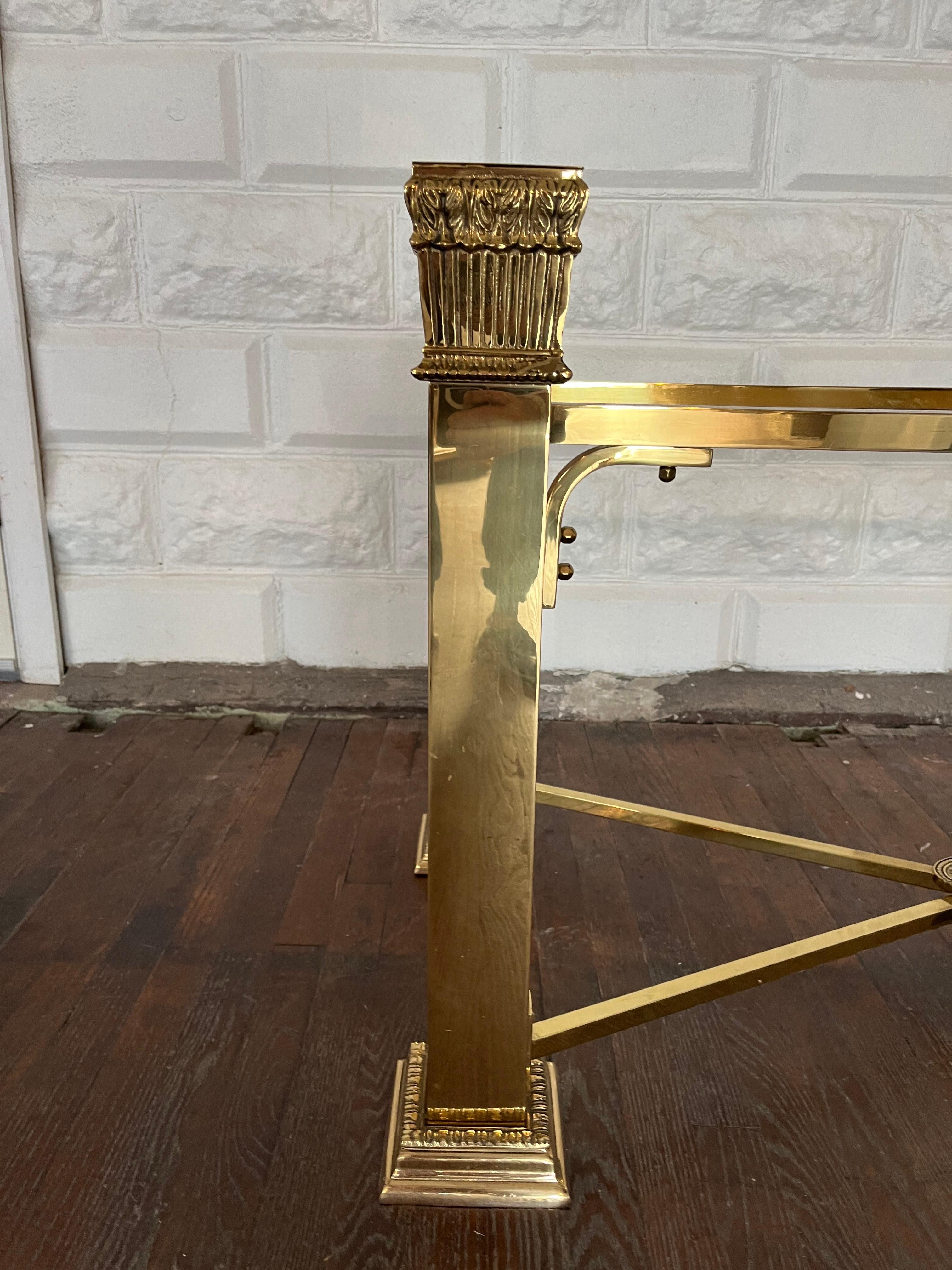 Unknown Vintage Italian Brass Neoclassical Dining Table Base For Sale