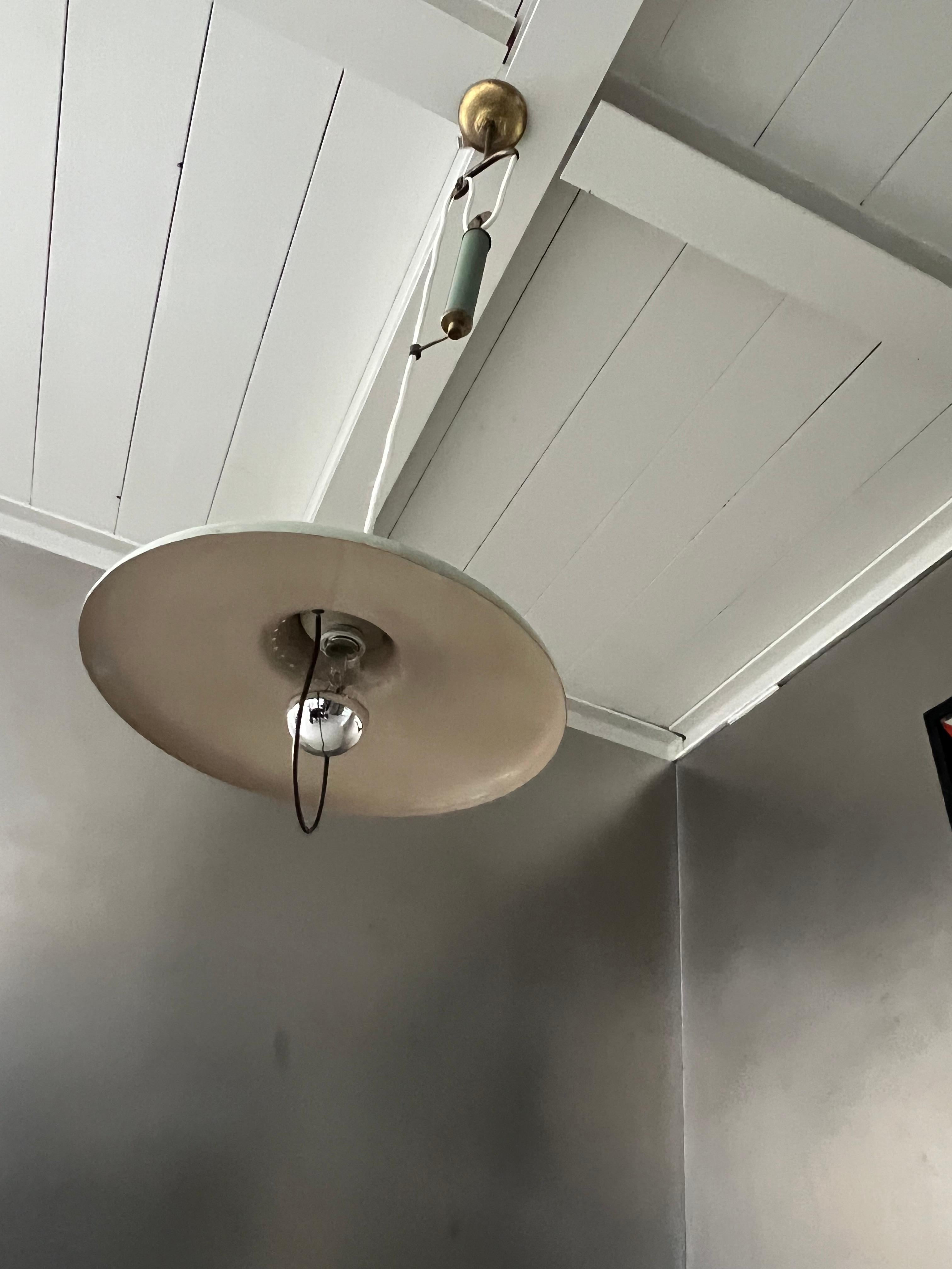 Lámpara colgante vintage italiana de latón, Gaetano Sciolari para Stilnovo Made in Italy en venta 5