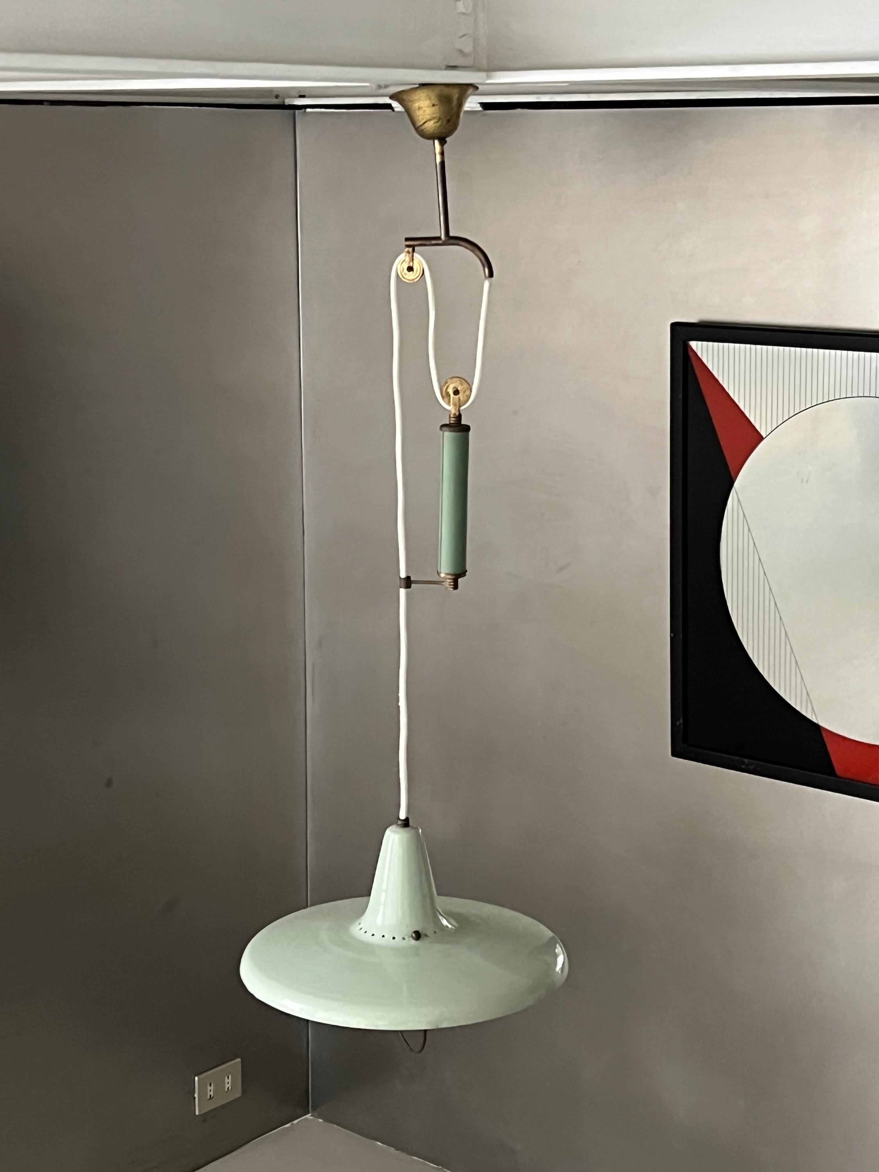 Lámpara colgante vintage italiana de latón, Gaetano Sciolari para Stilnovo Made in Italy Latón en venta