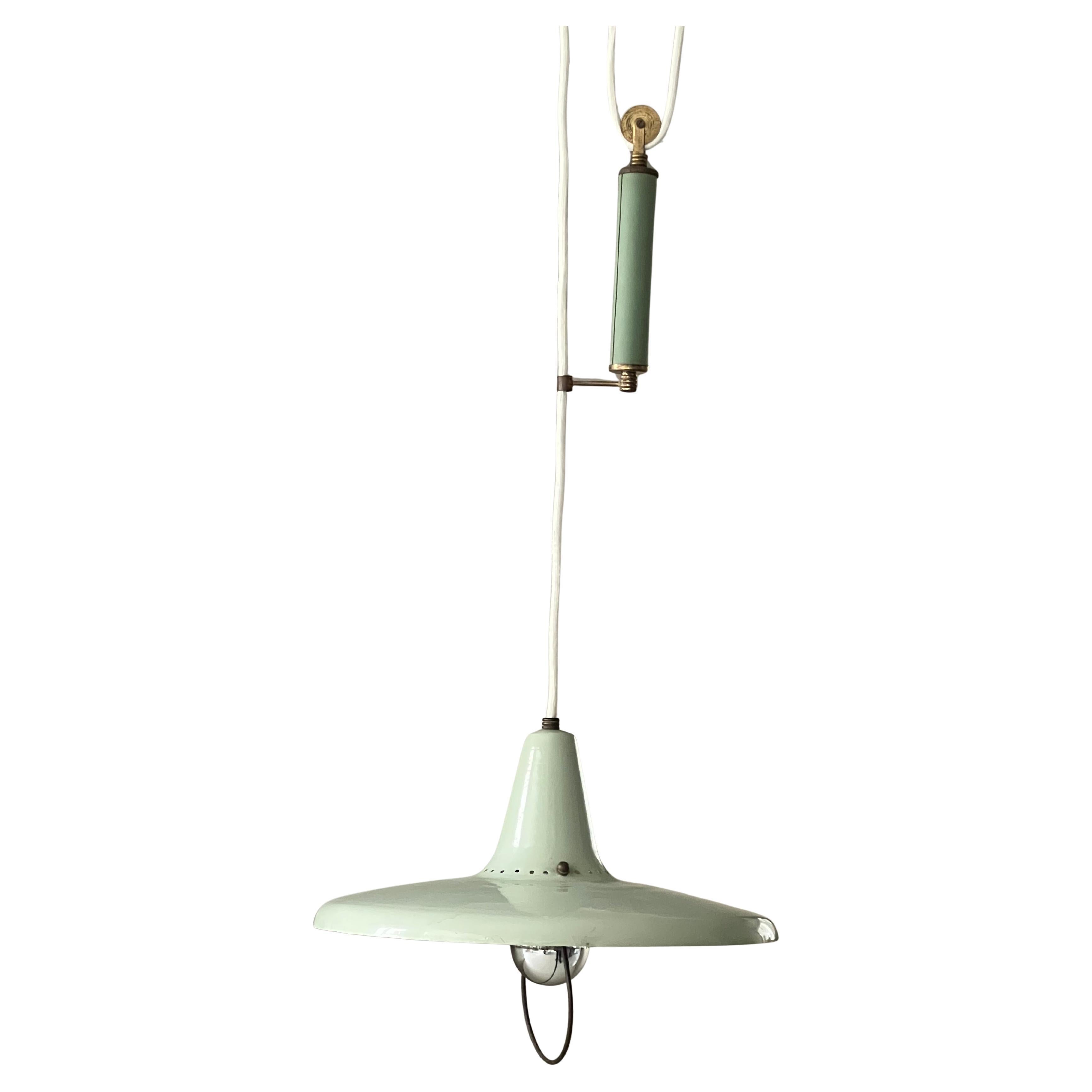 Lampada a sospensione vintage in ottone, Gaetano Sciolari per Stilnovo Made in Italy