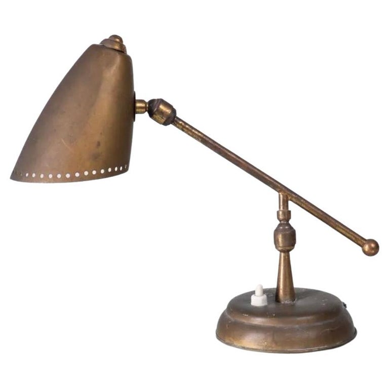 Vintage Italian Brass Table Lamp, Stilnovo, Italy, circa 1948 For Sale at  1stDibs