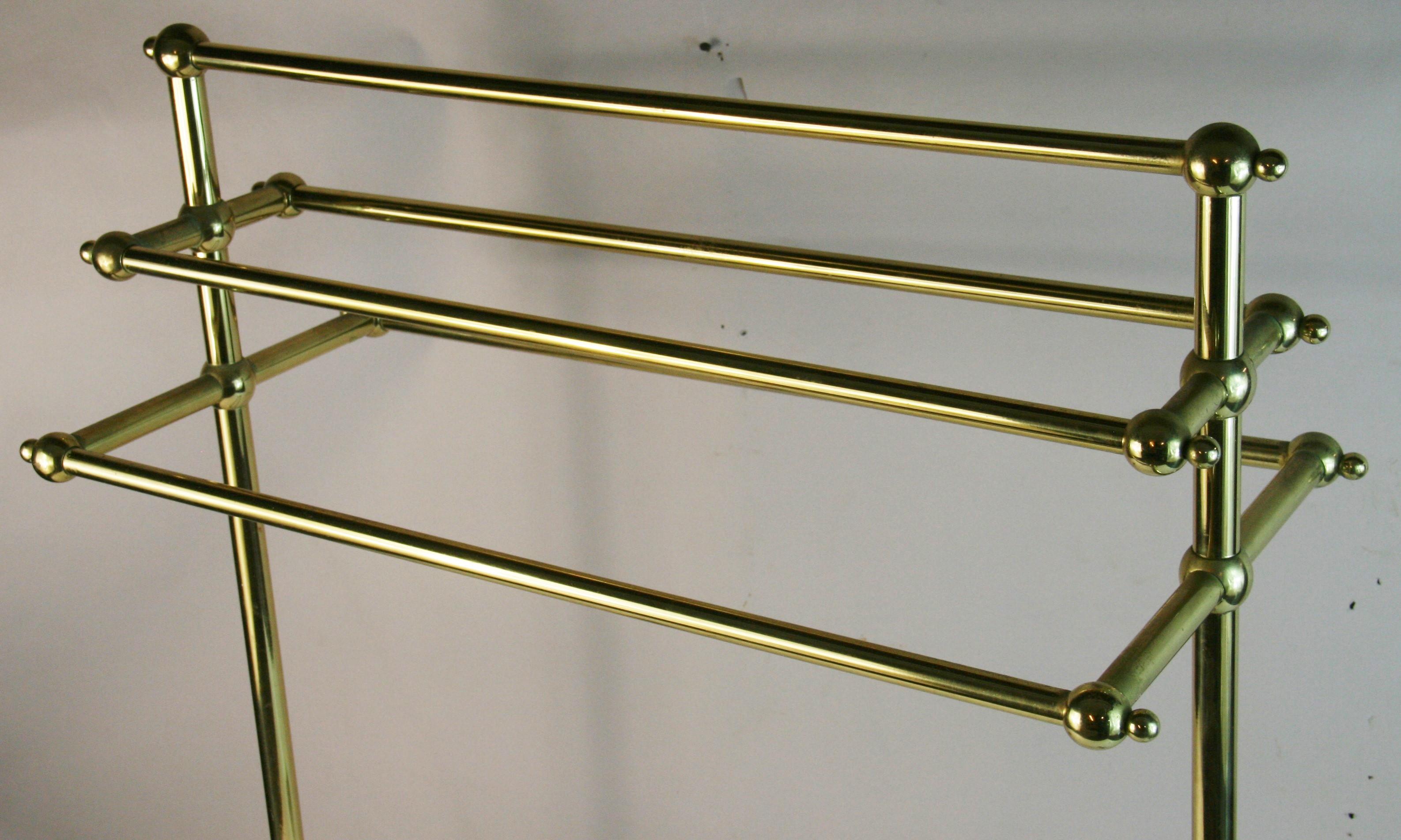 Vintage Italienisch Messing Handtuch / Tröster Rack im Angebot 1