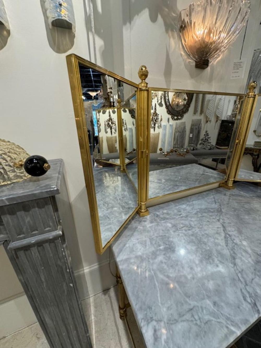 Italienischer Waschtisch aus Bronze und Marmor im Vintage-Stil (20. Jahrhundert)
