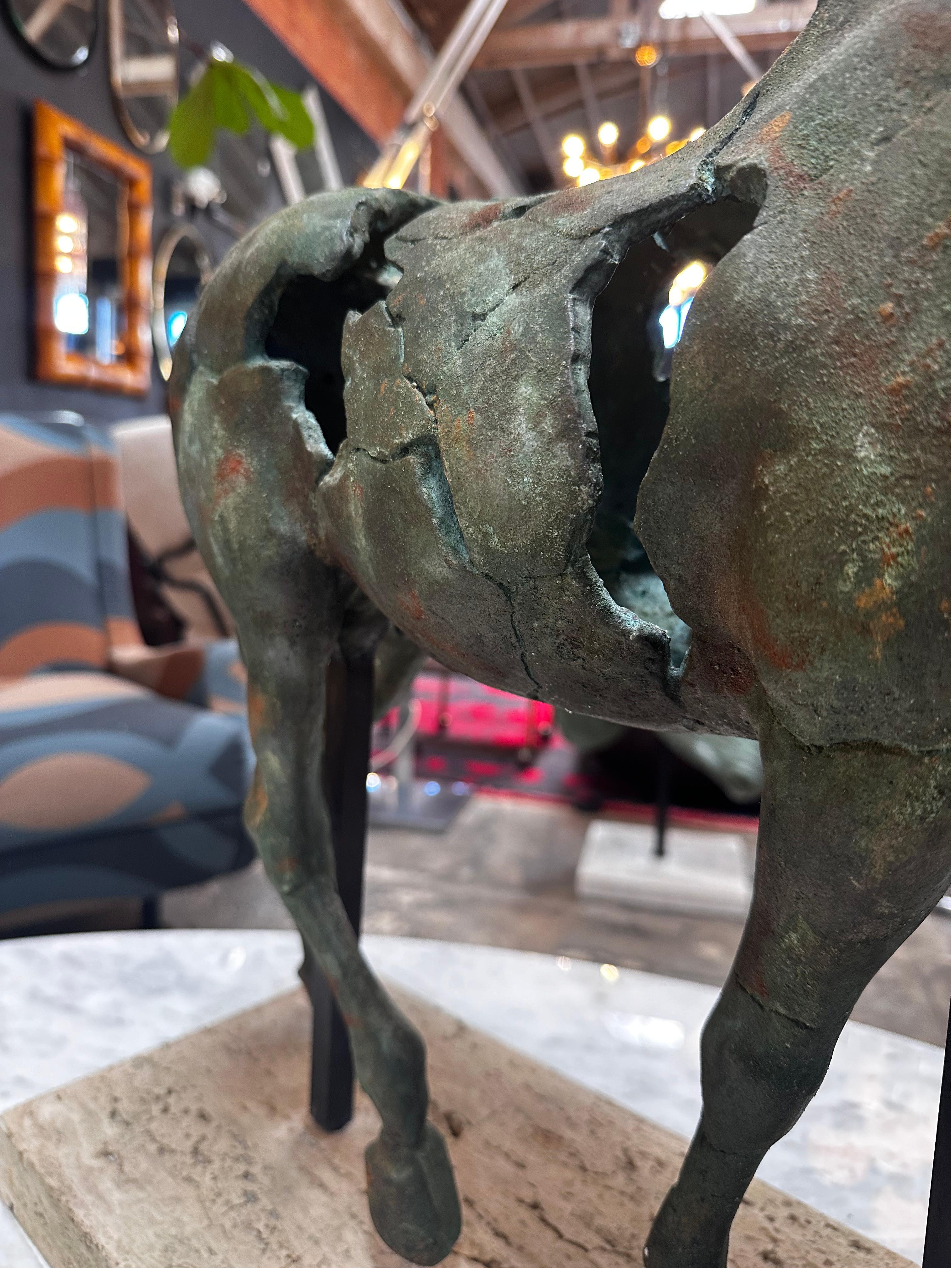 Mid-20th Century Vintage Italian Bronze Horse Sculpture 1960s