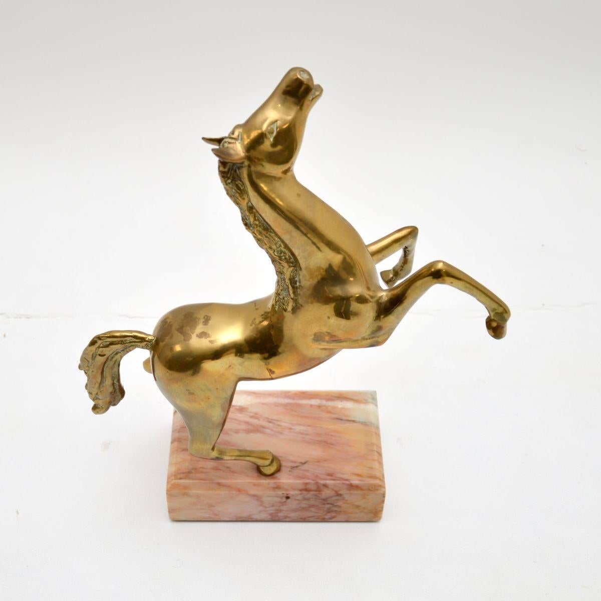 Italienische Vintage-Pferdskulptur aus Bronze, Vintage (Ende des 20. Jahrhunderts) im Angebot