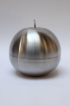 Vintage Italian Brushed Stainless Steel "Apple" Ice Bucket by Morinox