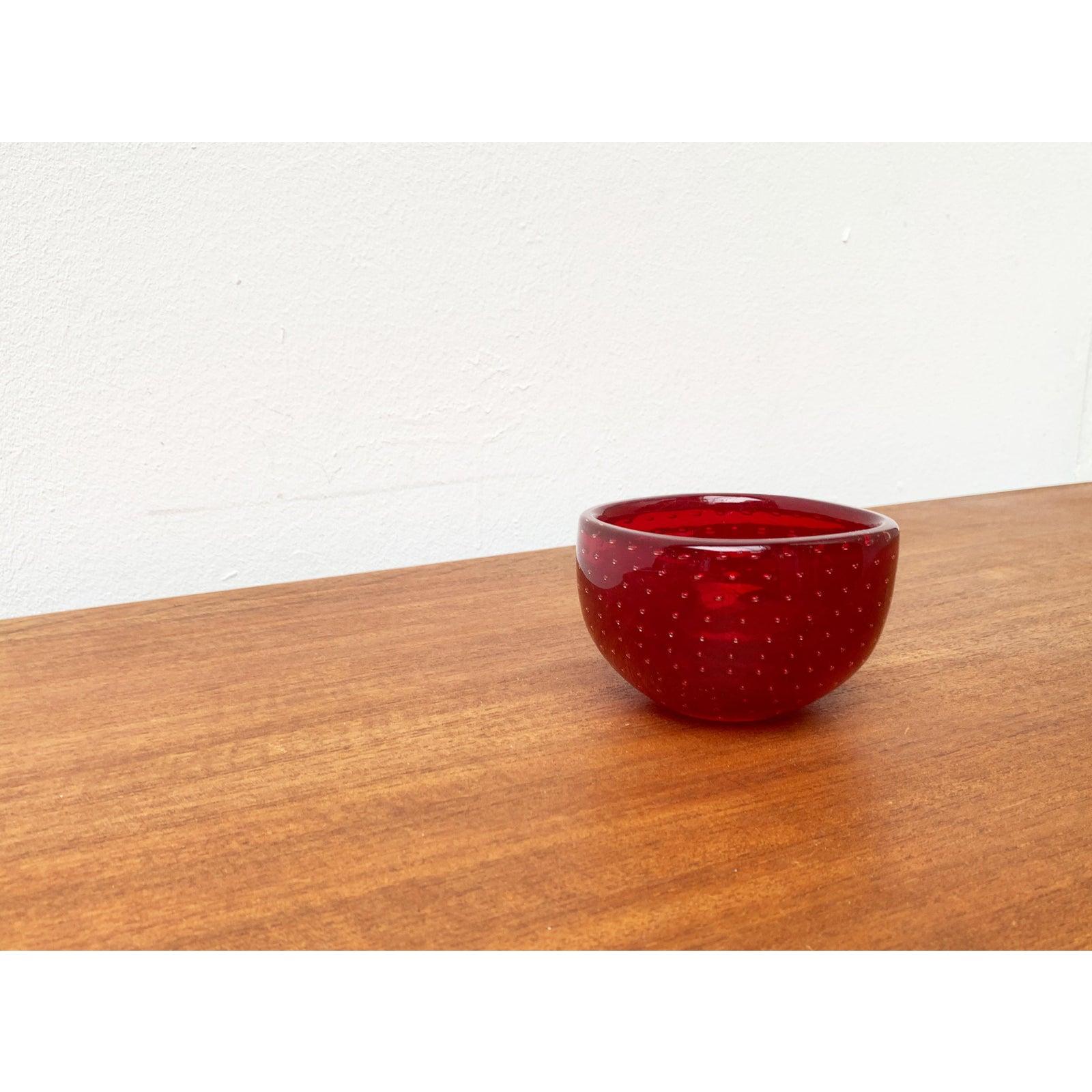 Bol à fraises italien en verre Bullicante, 1970 en vente 5