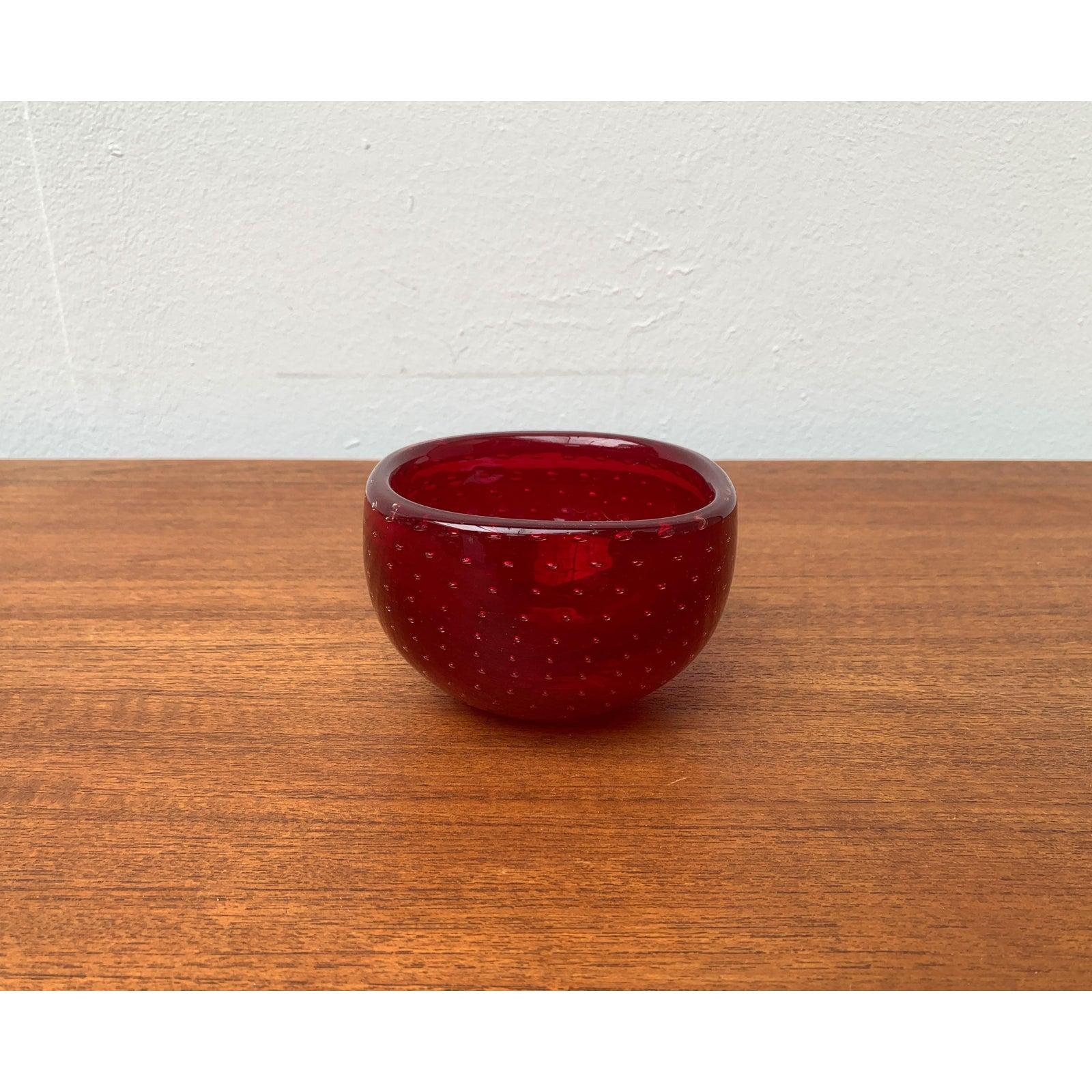 Verre Bol à fraises italien en verre Bullicante, 1970 en vente