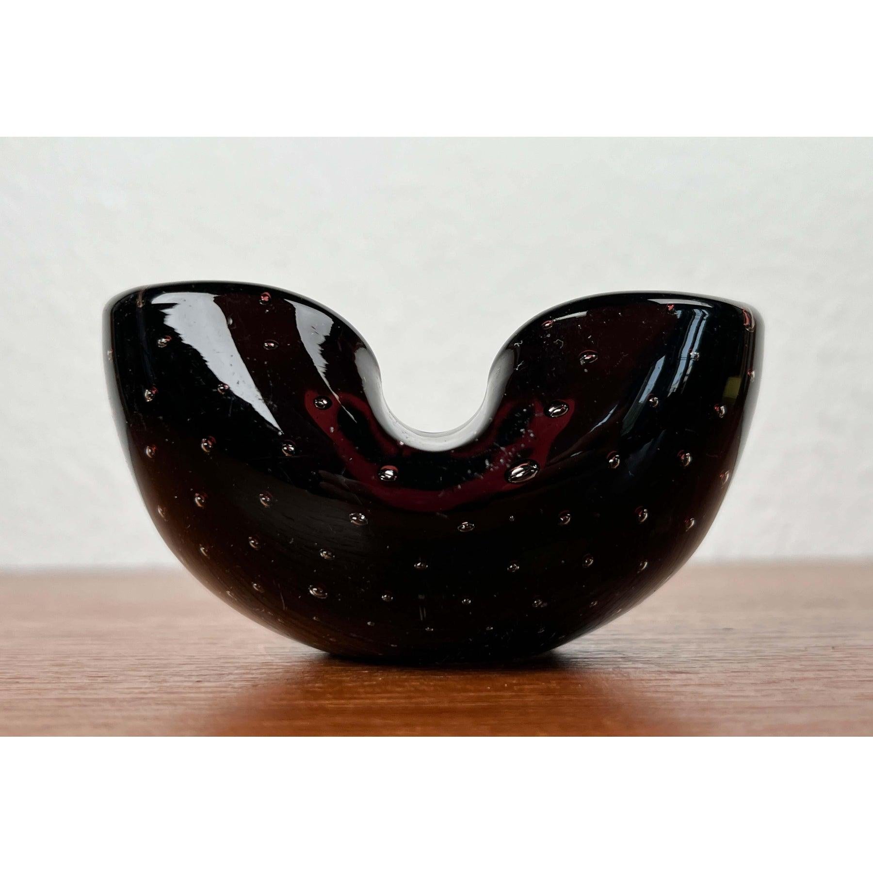 Cenicero Vintage Italian Bullicante Murano Glass, Años 70 en venta 7