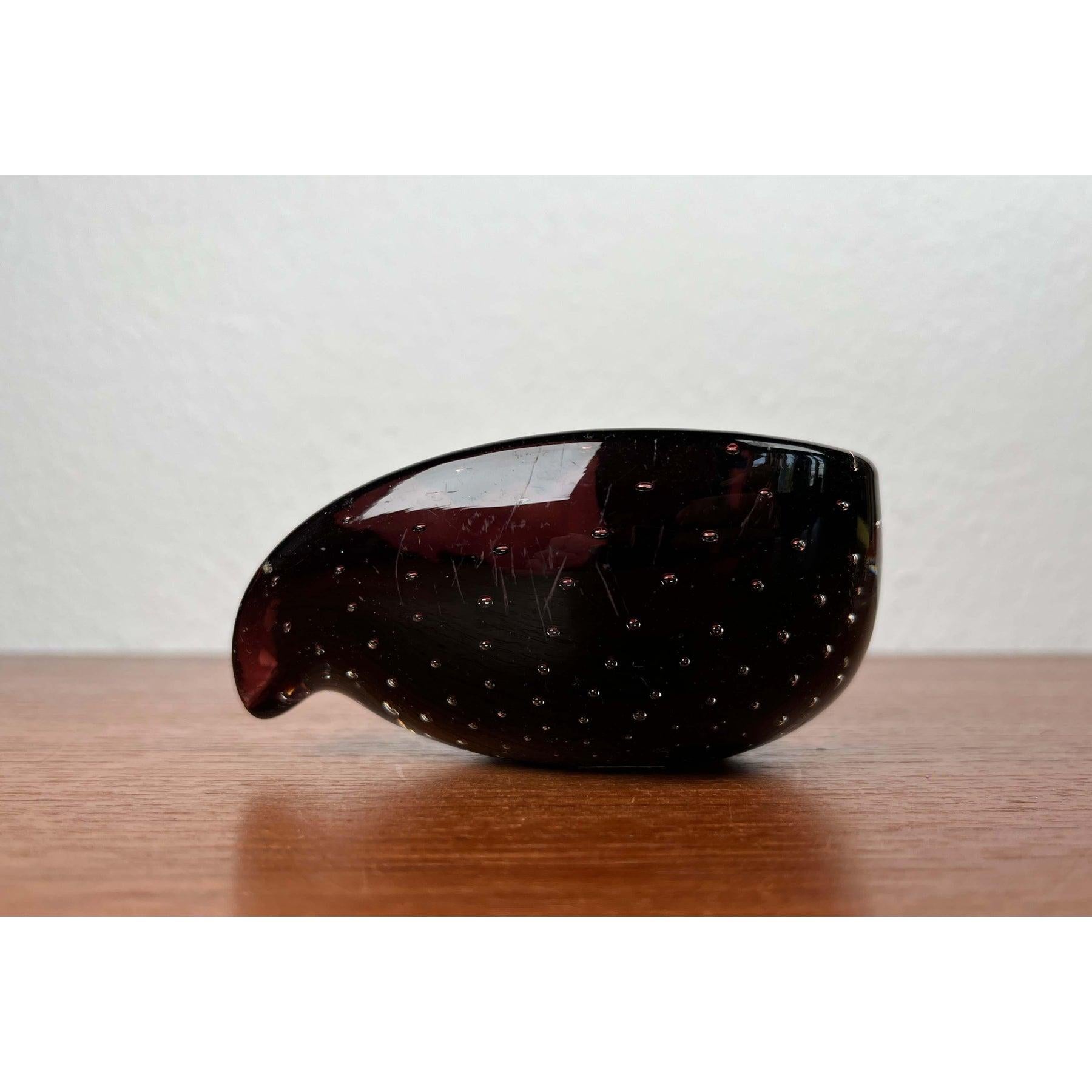 Cenicero Vintage Italian Bullicante Murano Glass, Años 70 en venta 8