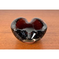 Vintage Italian Bullicante Murano Glass Ashtray, 1970s