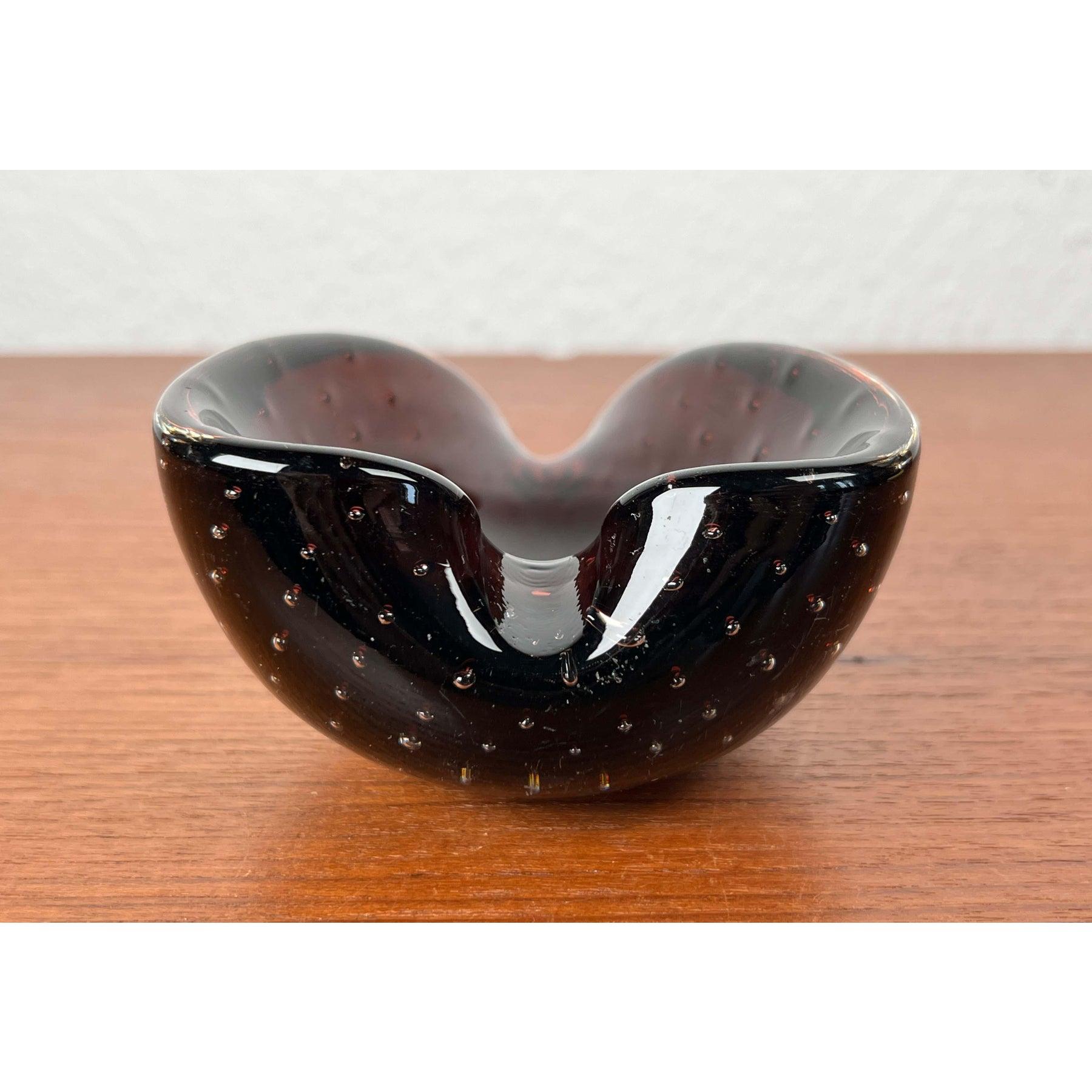 Cenicero Vintage Italian Bullicante Murano Glass, Años 70 Italiano en venta